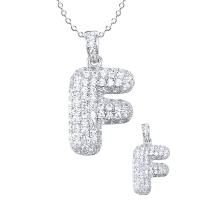 Hip Hop Pendant Hip Hop Jewelry Iced Out Mens Silver 925 Initial Charms