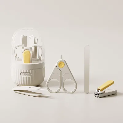 Trending Product Stainless Steel Finger Nail Clipper Set Infant Nail Scissors Set Baby Personal Grooming Kit Hot Sale