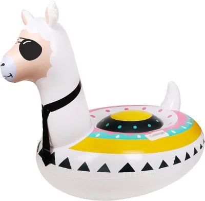 51\" Fiesta Alpaca Pool Float Novelty Fun Water Inflatable Llama Ride-On for Home or School Summer Swimming Pools