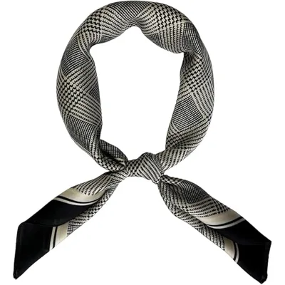Silk Feeling Scarf Medium Square Satin Head Scarf for Women 27.5 27.5 Inches Palestinian Keffiyeh