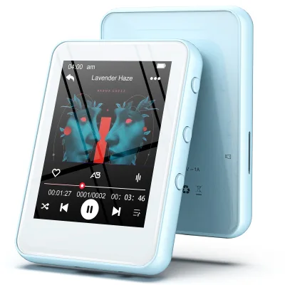 MP3 Player bluetooth Music Player with Bluetooth Built-in Speaker TF Card Slot Full Touch Screen Easy to Use Kids MP3 for Gift