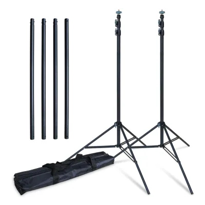 2.8x3m White Back Photo Background With Stand Set Portable Backdrop Stand