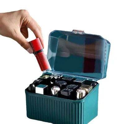 Lipstick Storage Box Green Affordable Luxury Style Lip Lacquer Internet Celebrity Dustproof Transparent Desktop Organizing Rack