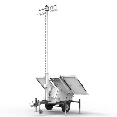 Led Trailer Light Solar Panel Light Tower Industrial Solar Power Generator Solar Panel Light Tower High Mast Solar Trailer