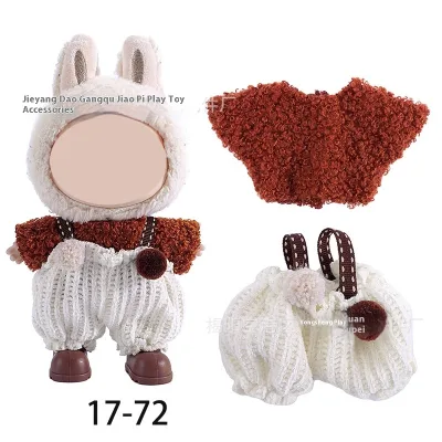 Clothes Only for 17cm Cloth Vinyl Doll & Plush Doll Wearable Clothes Novelty Gifts for Clothing Change