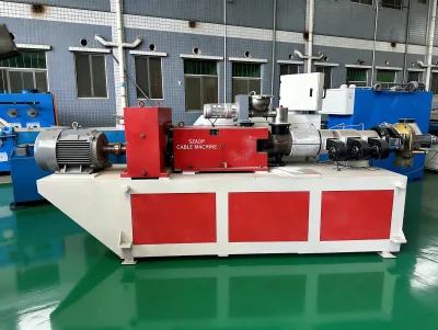 High Efficiency 65mm Twin Screw Extruder Granulator / Plastic Compounding Machine / PVC Wood Plastic Composite Pelletizing Line