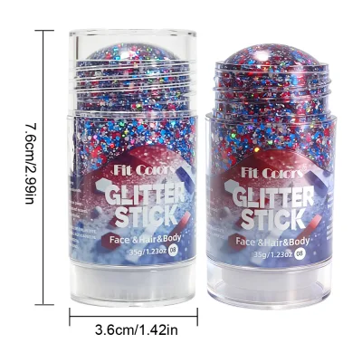 Most Popular Fit Colors Easy to Use Face Body Glitter Stick for Festival Party Decoration Skin Care Stick
