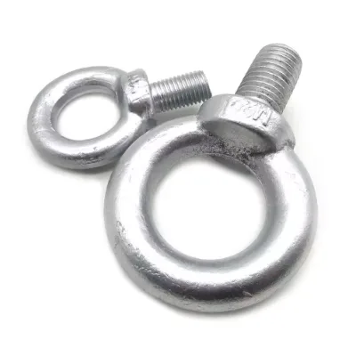 Jiujin Class 8 DIN580 Galvanized Carbon Steel Round Head Lifting Eye Bolts M3-M48 UNF Thread with Nut