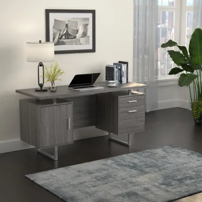 Top Selling Adjustable Convertible Large Space Modern Computer Desk Eco-Friendly Durable Fashion Separated Storage Pedestal Wood