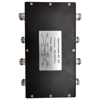 698-3800MHz 4 In 4 Out Hybrid Coupler NF/4.3-10 F/DIN-F