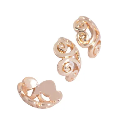 6mm 10mm Three Petal Hollow Pendant Jewelry Pearl Flower Beads Caps Accessories Materials for DIY Jewelry Making in Stock