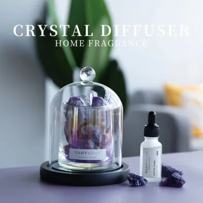 Best Seller Aroma Diffuser Amethyst Crystal Stone Gift Box Handicrafts for Wedding Business Souvenir Gifts