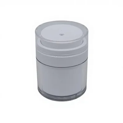 Hot Sale White PP Plastic Cosmetic Jars Refillable Customized Capacity Eye Cream Skin Care Airless Cream 15 30 50 ml BrotherPack