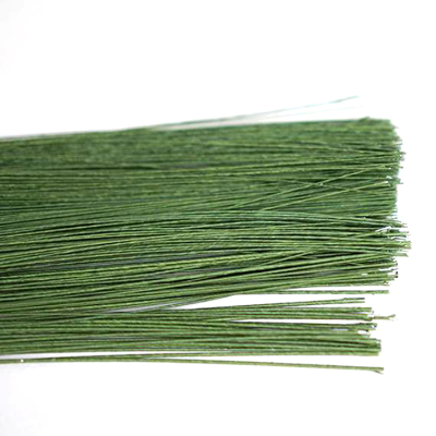 22 Gauge 18 Gauge 100pcs Floral DIY Hand Gardening Illustration Green Paper Printed Metal Floral Stem Wire