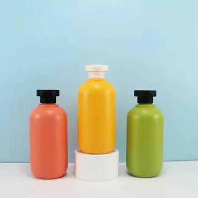 HDPE Baby Shampoo Body Lotion Wash Plastic Squeeze Bottle With Lotion Pump and Flip Top Cap 250ml 300mll 500ml