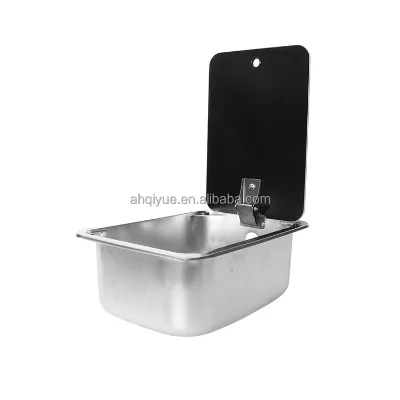 Small Size Stainless Steel Hand Wash Basin Rectangle RV Kitchen Sink for Camper Van Camping Car