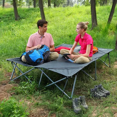 Cot Bed Portable Double Camp for Adult 600D Carry Bag