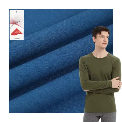 150G Australian Merino Wool Jersey Fabric Nylon Blend Soft Lightweight Tee Shirt Shorts Material