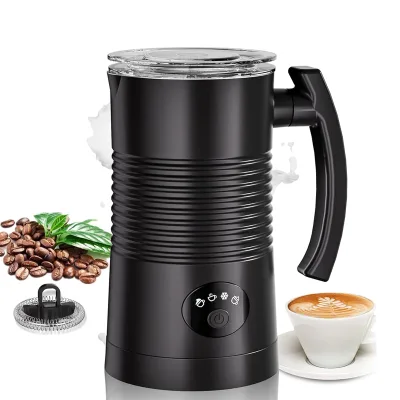 Automatic Hot and Cold Foam Maker 350ml 4 in 1 Electric Coffee Milk Forther Multifunctional Milk Steamer Soft Foam Maker