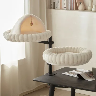 Luxury Double Cat Bed Desk Hammock Bed Strong Support Detachable Cat Bed for Desk