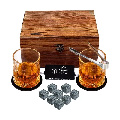 DIY Whiskey Stones Gift Set Stainless Steel bar Wisky Chiller Stones Reusable Granite Ice Cube Stone
