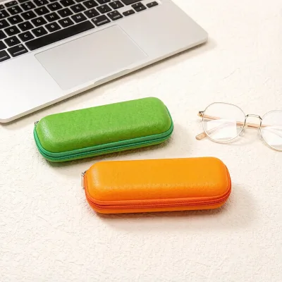 Custom Logo Printed Portable Recycled Material Felt Zipper Case for Optical Glasses Soft EVA Eyeglass Case Sunglasses Boxes