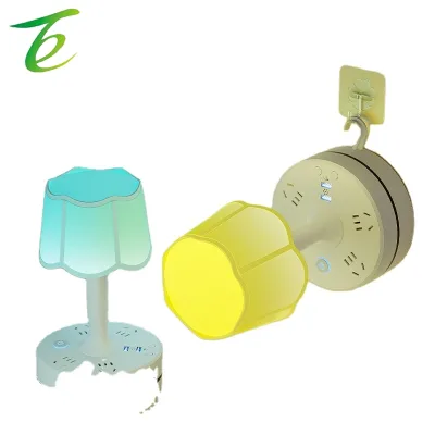 Smart voice light, ambient light, multi-functional socket, table lamp, integrated remote control, home bedroom, bedside lamp