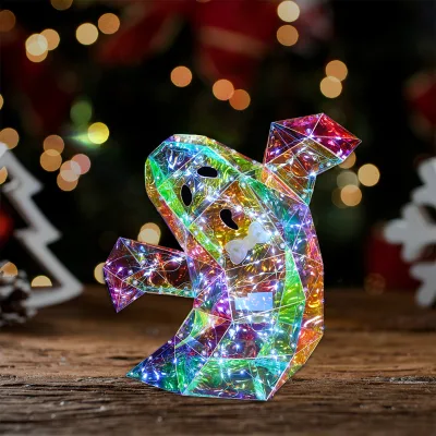 Wholesale LED Ghost Night Light Left-Bending Floating Halloween Festival Atmosphere Cross-Border Geometry Theme Party Decor