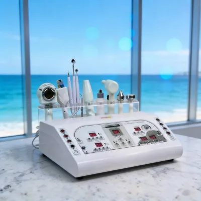 Professional 10 in 1 Salon Beauty Machine Galvanic Deep Nutrient Penetration Pore Cleansing Electro Cautery Spot Removal Device