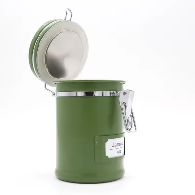 Earth Stainless Steel Eco-Friendly Airtight Durable Coffee Canister 260g Capacity 18-8 Stainless Steel Minimalist Design