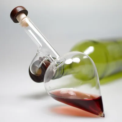 Hot Sales High Quality Portable Red Wine Bottle Pourer Luxury Eco-friendly Quick Wine Decanter Transparent Spout Excellent Gift