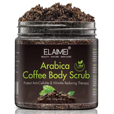 Natural Coffee Scrub with Organic Coffee Body Scru, Anti Cellulite and Stretch Mark Treatment
