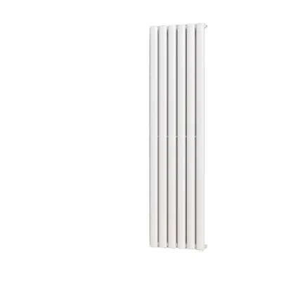 Wall-Mounted Contemporary Vertical Oval White Mild Steel Panel Radiator HVAC Systems Central Heating Easy Install Radiator