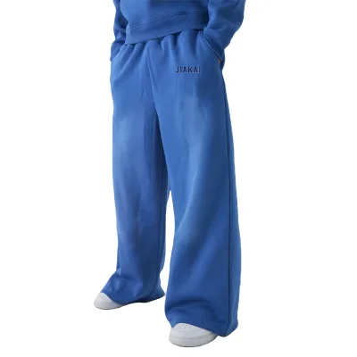 Men's Casual Work Pants Lightweight Cotton Straight Leg Trousers with Large Pockets & Elastic Waist for Daily Wear
