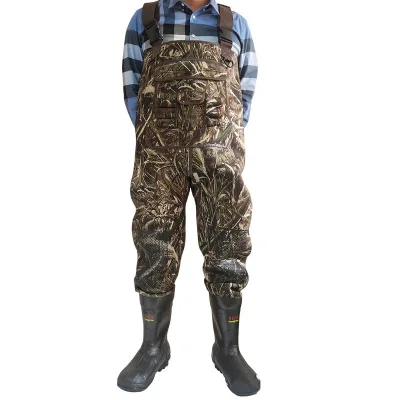 MAX-5 Exported Camouflage Fishing Pants Nylon Waterproof Hunting Wading Bird Watching Clothing Thickened Keep Warm