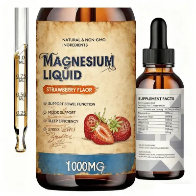 Private Label Calm Relax Liquid Magnesium Drops Tincture Nerve and Muscle Supplement Magnesium Citrate for Healthcare