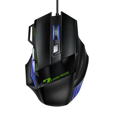 New Model Durable Black Wired Breathing Color Light Optical Mouse Anti Slip Grip High Precision Tracking Mouses for Office Work
