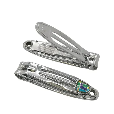 Nail Cutter Carbon Steel Black Small Portable Finger Nail Clipper With File