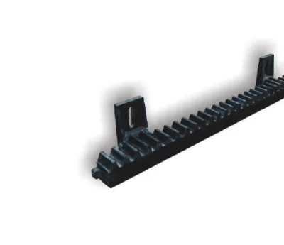 BaiSheng Heavy Nylon Anti-Theft 6 Legs Gear Rack with 10x10mm Steel for Sliding Gate Opener (Black)