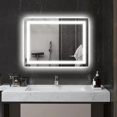 Smart Bathroom Mirror Frameless LED Wall Mount Mirror with light for Bathroom