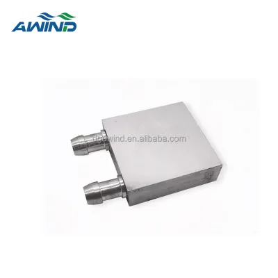 Aluminum Water Cooling Block Liquid Cooler Heatsink 80 X 80 Waterblock Kit for Cpu Gpu Semiconductor