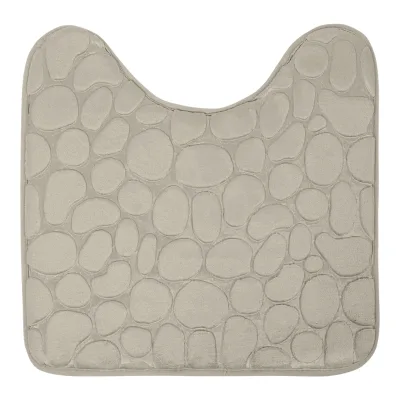 Low MOQ Water Absorbent PVC Anti-slip Backing Soft Foam Bathroom Toilet Contour Mat