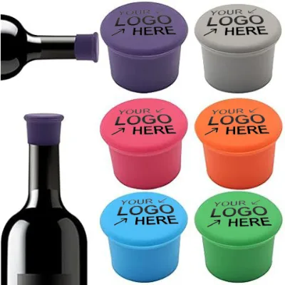 Custom Logo Silicone Round Sealed Non-breathable Elastic Beer Bottle Stopper Non-deformable Bottle Cap Red Wine Bottle Cap