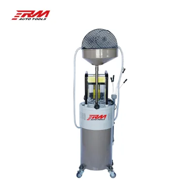 Professional Electric AC 220-240V 360W 62L Waste Oil Drain Tank Mobile Oil Change Machine with Filter Funnel for Auto Garage
