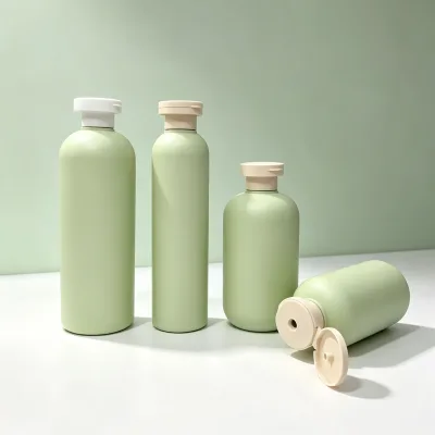 Empty 200ml 250ml 300ml 400ml 500ml Flip Top Refill Plastic Bottles for Body Wash Shampoo Personal Care Cosmetic Packaging