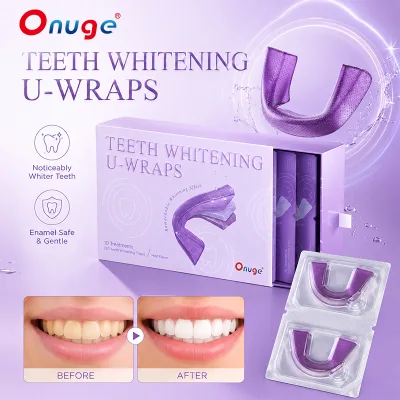 Safe formula for Expert dental whitening strips manufacturer U-wrapped teeth whitening stirps purple strip