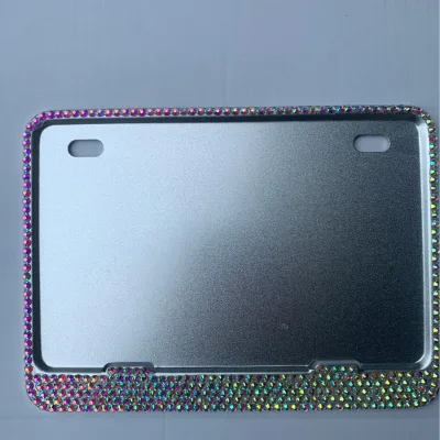 Universal Diamond Rhinestone License Plate Frame for Motorcycles Street Cars Electric Bikes Flashing New Design