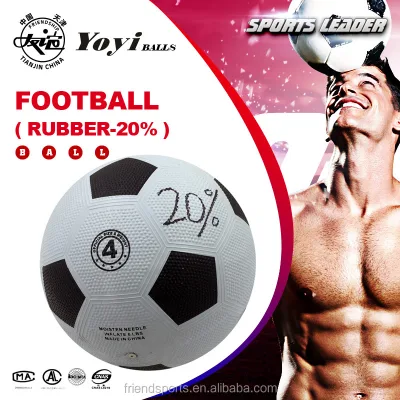 Size 4 Rubber Football, 20% Rubber Rate, Low Grade Level for Low Pricing