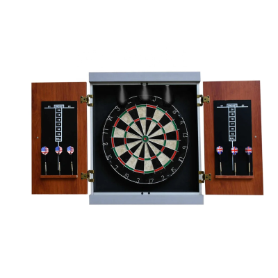 Wooden Dartboard Cabinet with Darts