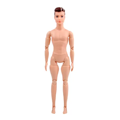 21 moveable jointed ABS plastic nake doll male doll nude body move doll, full body super model doll with joints white skin color